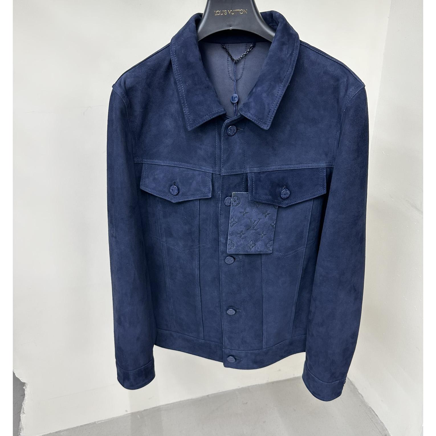 Louis Vuitton Suede Denim Jacket   1A8I3B - DopestKickz