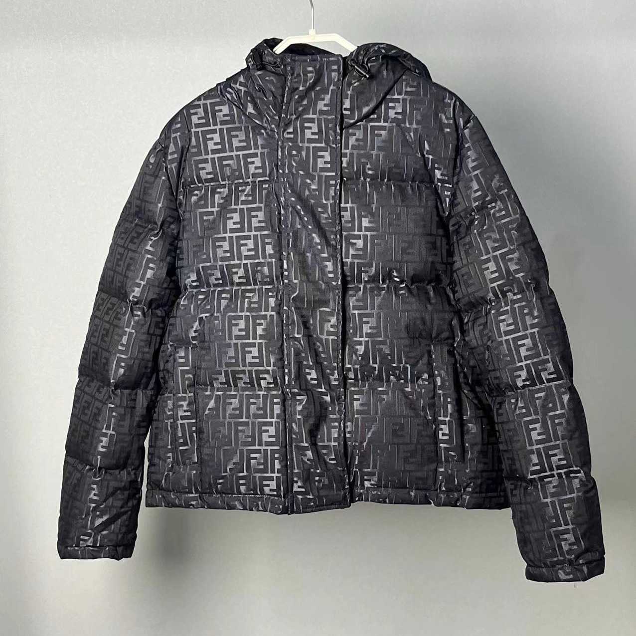Fendi Black FF Nylon Down Jacket - DopestKickz