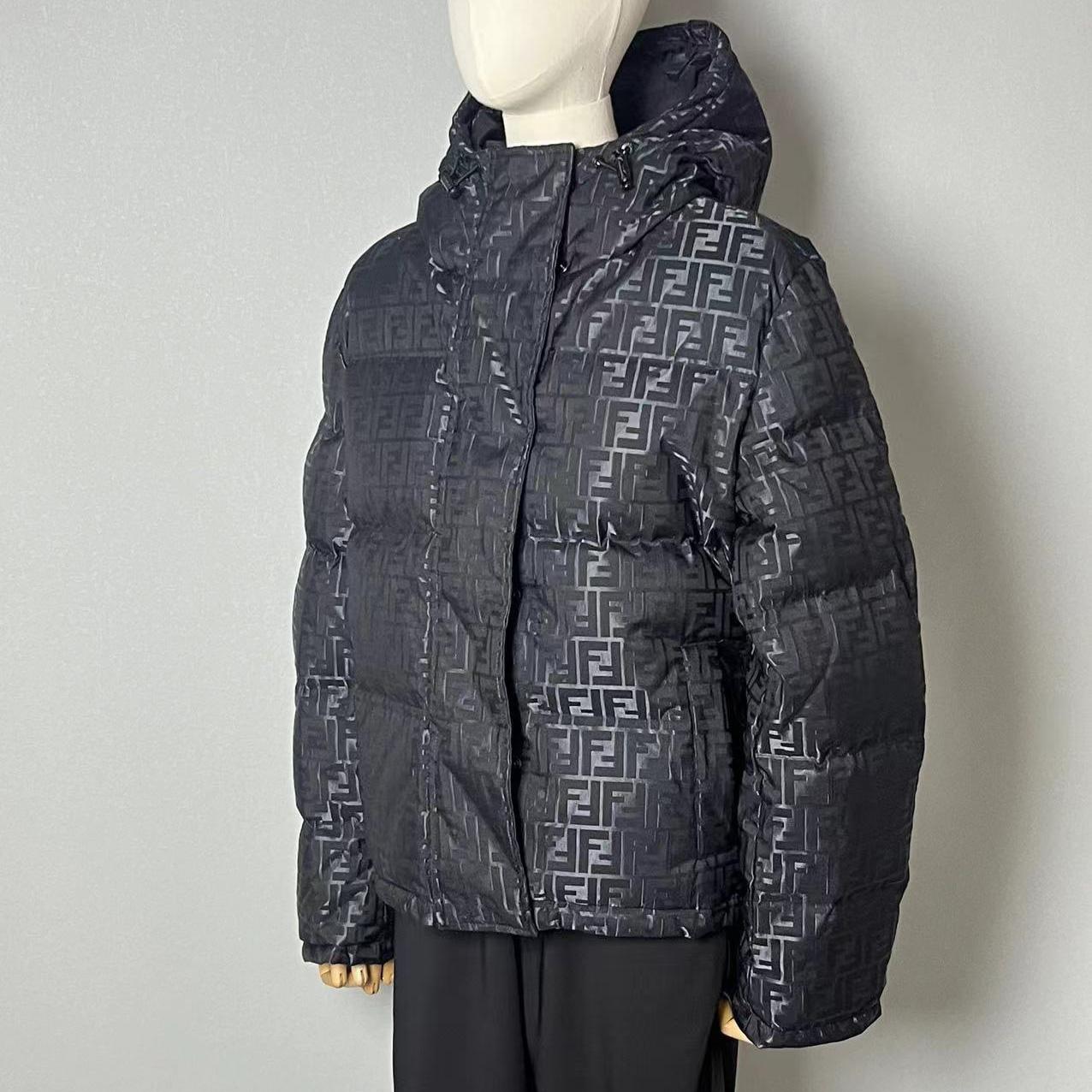 Fendi Black FF Nylon Down Jacket - DopestKickz