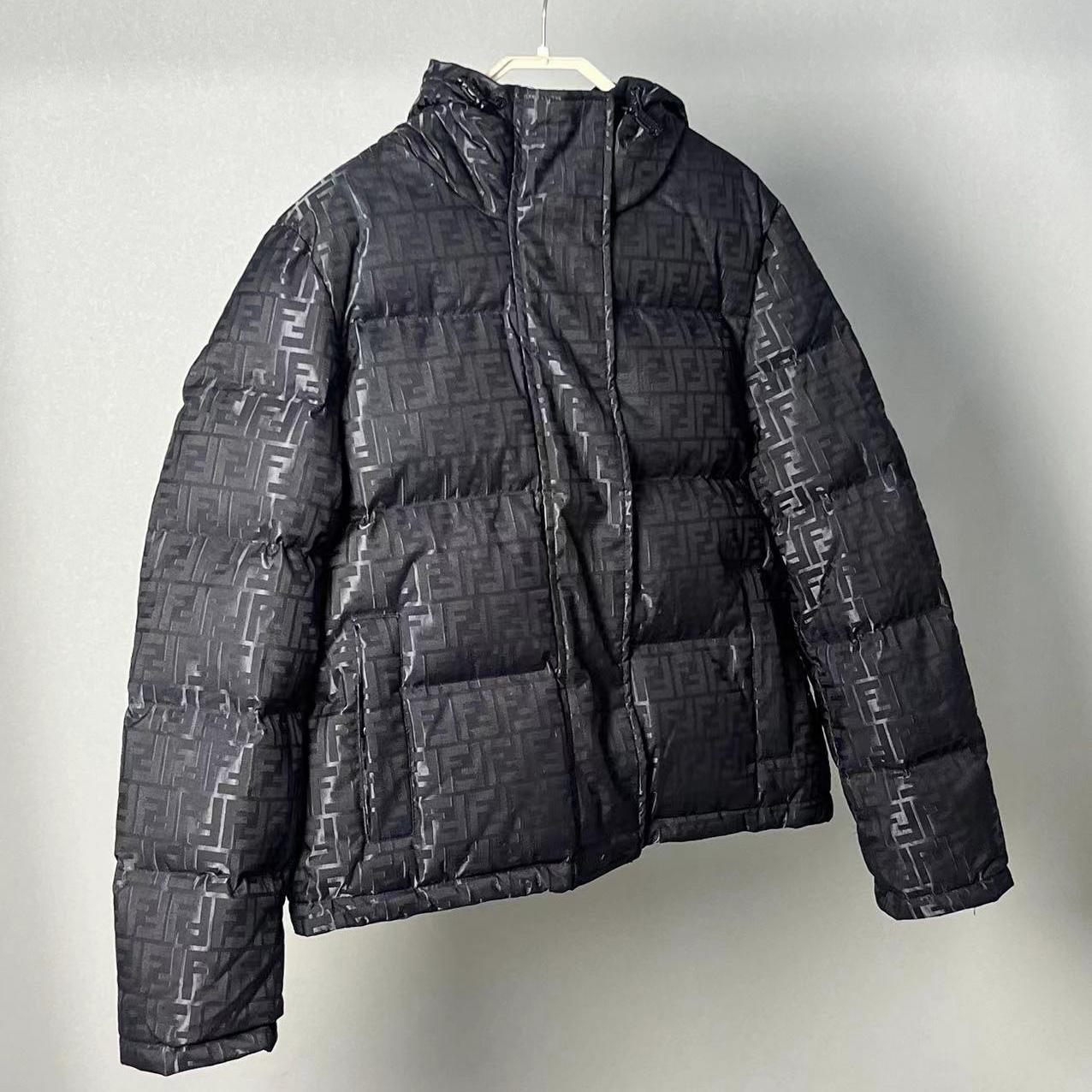 Fendi Black FF Nylon Down Jacket - DopestKickz