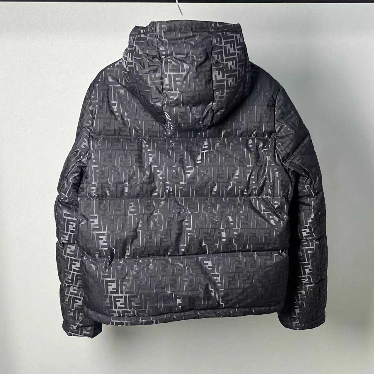 Fendi Black FF Nylon Down Jacket - DopestKickz