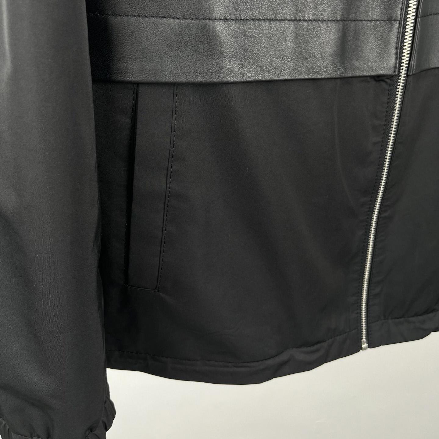 Prada Silk And Leather Blouson Jacket - DopestKickz