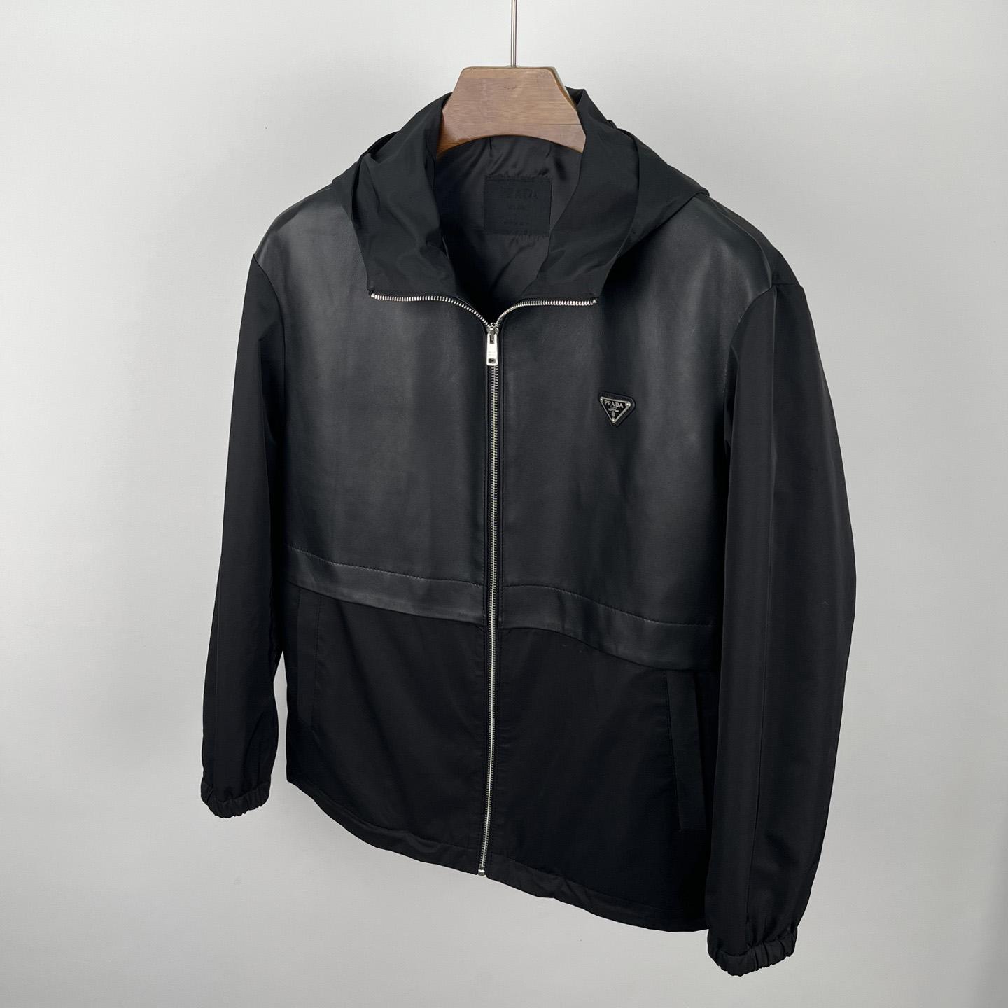 Prada Silk And Leather Blouson Jacket - DopestKickz