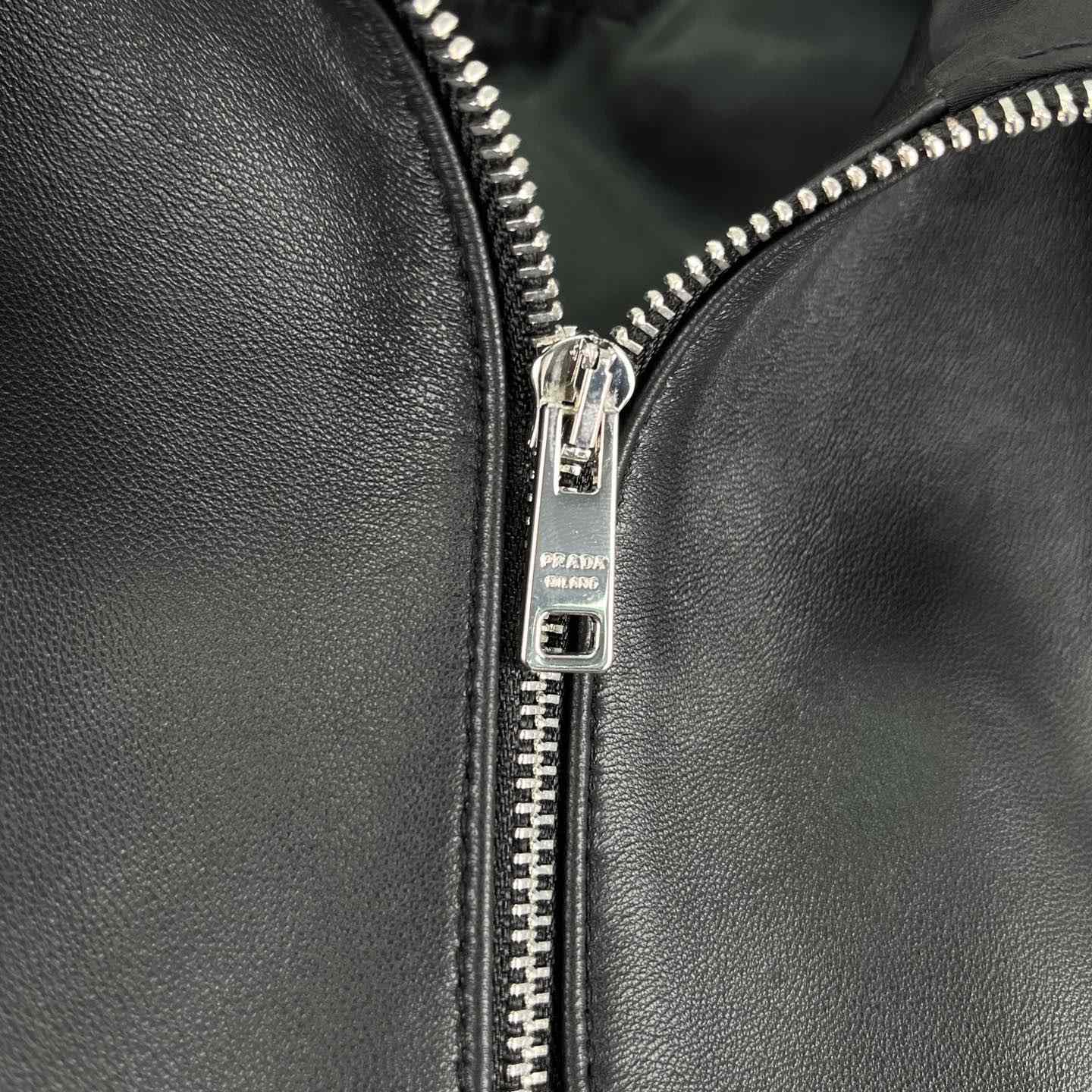 Prada Silk And Leather Blouson Jacket - DopestKickz