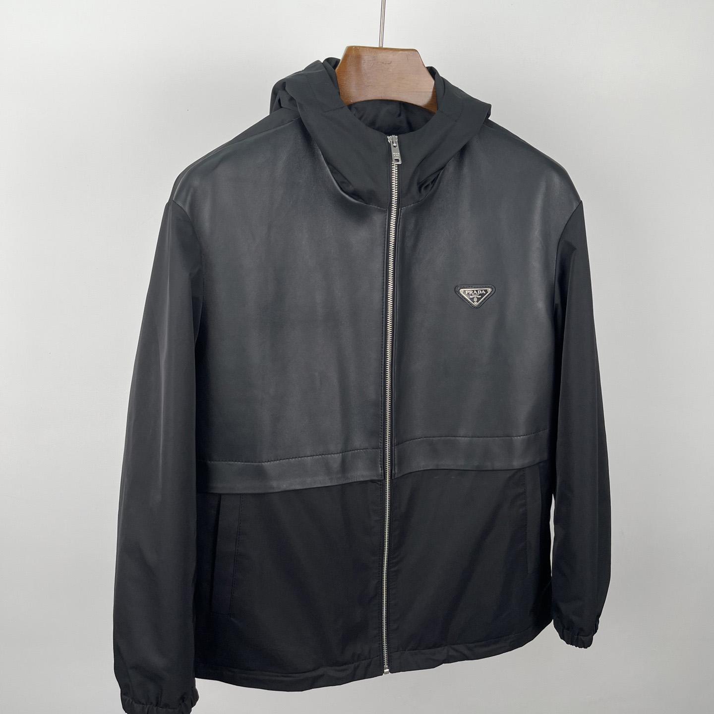 Prada Silk And Leather Blouson Jacket - DopestKickz