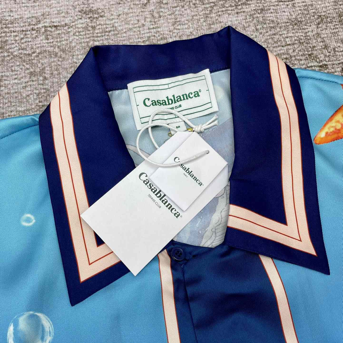 Casablanca  Silk Drawstring Short-Sleeve Shirt   CA3456 - DopestKickz