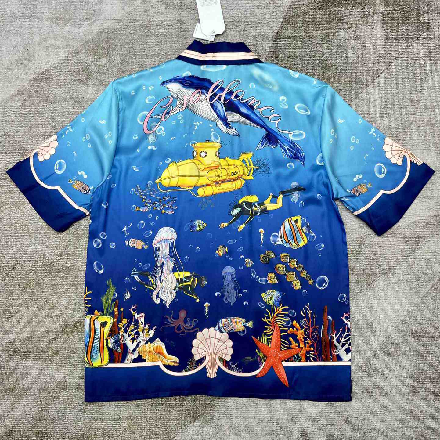 Casablanca  Silk Drawstring Short-Sleeve Shirt   CA3456 - DopestKickz