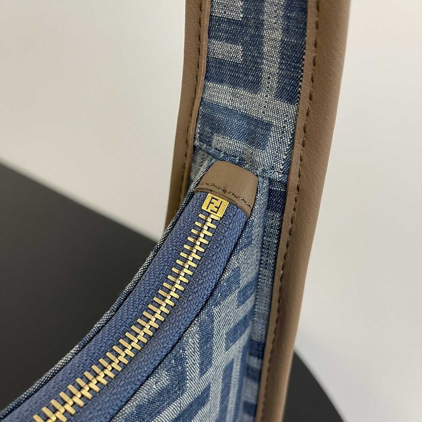 Fendi Mini Fendessence Light Blue FF Denim Fabric Mini Bag - DopestKickz