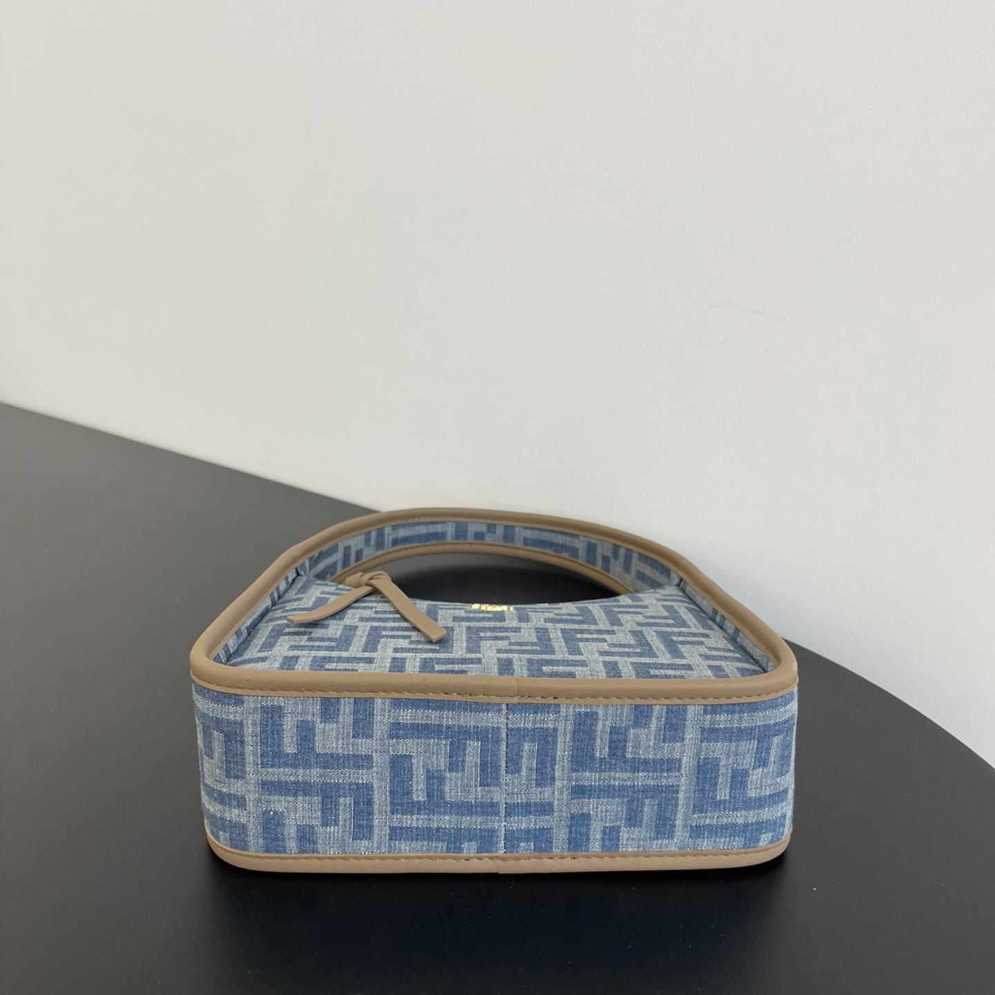 Fendi Mini Fendessence Light Blue FF Denim Fabric Mini Bag - DopestKickz