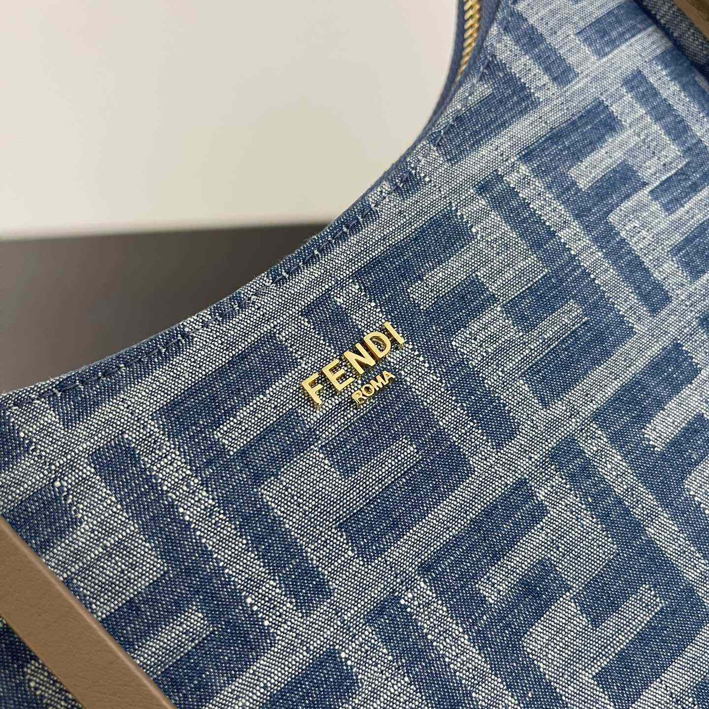 Fendi Mini Fendessence Light Blue FF Denim Fabric Mini Bag - DopestKickz