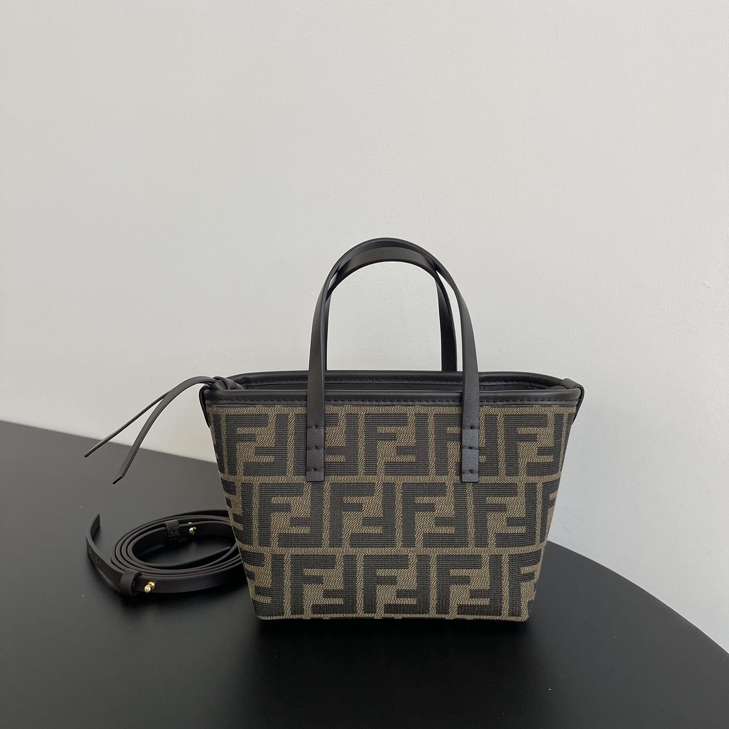 Fendi Mini Roll Brown FF Jacquard Mini Bag - DopestKickz