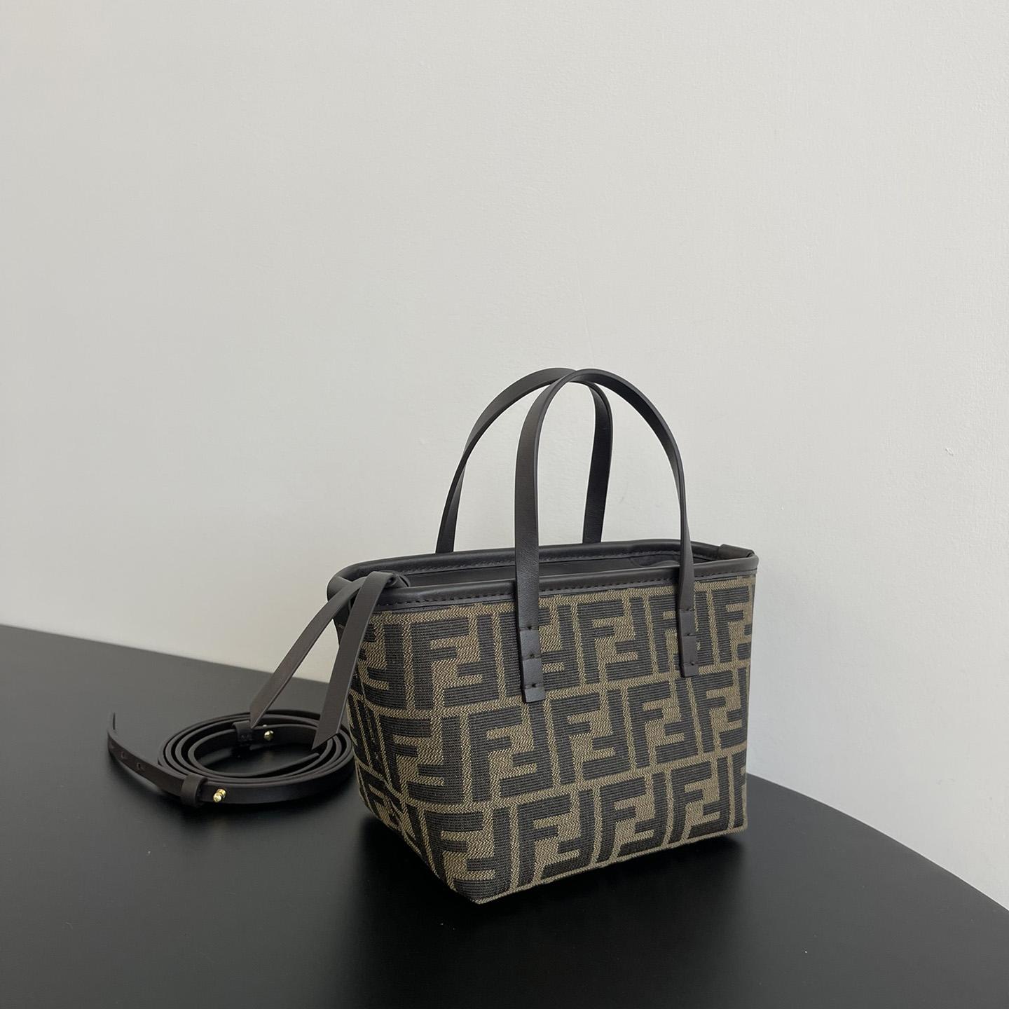 Fendi Mini Roll Brown FF Jacquard Mini Bag - DopestKickz