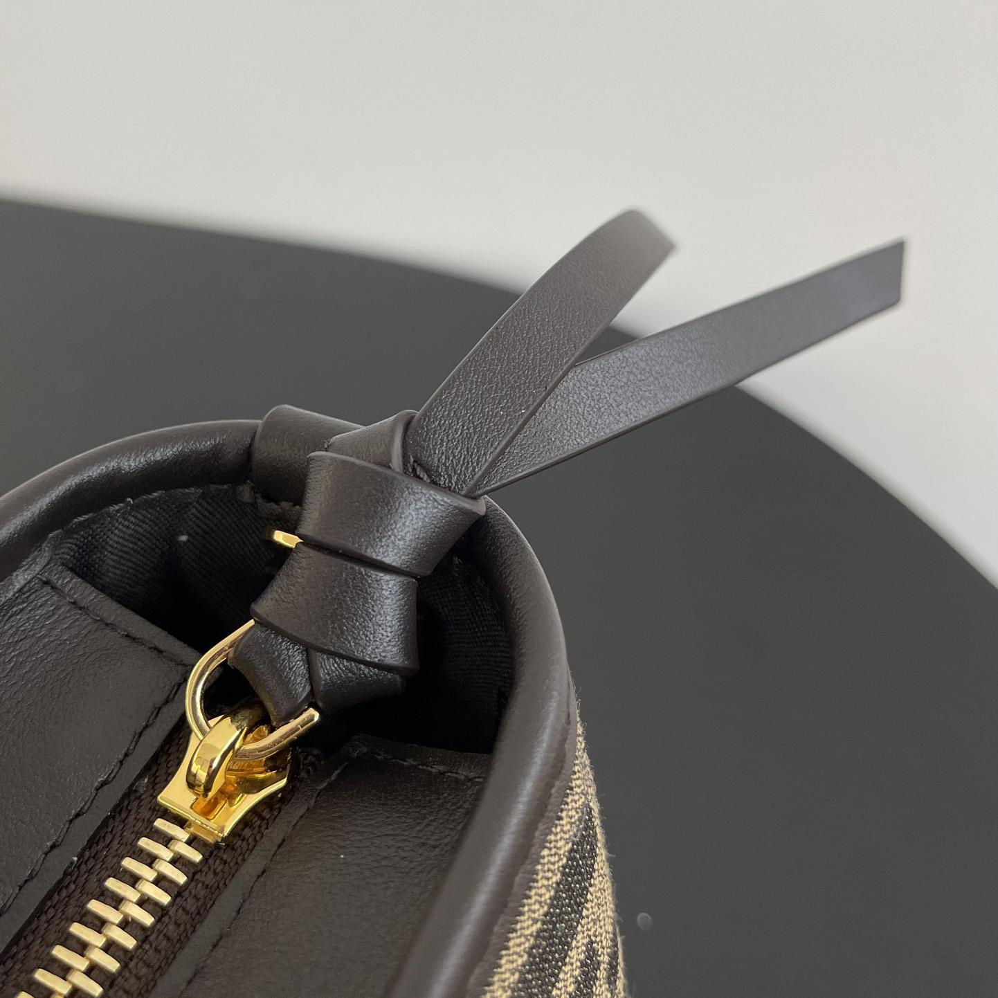 Fendi Mini Roll Brown FF Jacquard Mini Bag - DopestKickz