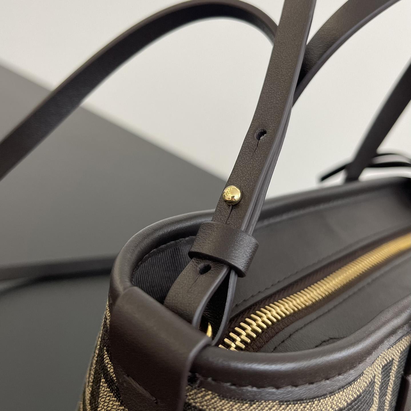 Fendi Mini Roll Brown FF Jacquard Mini Bag - DopestKickz