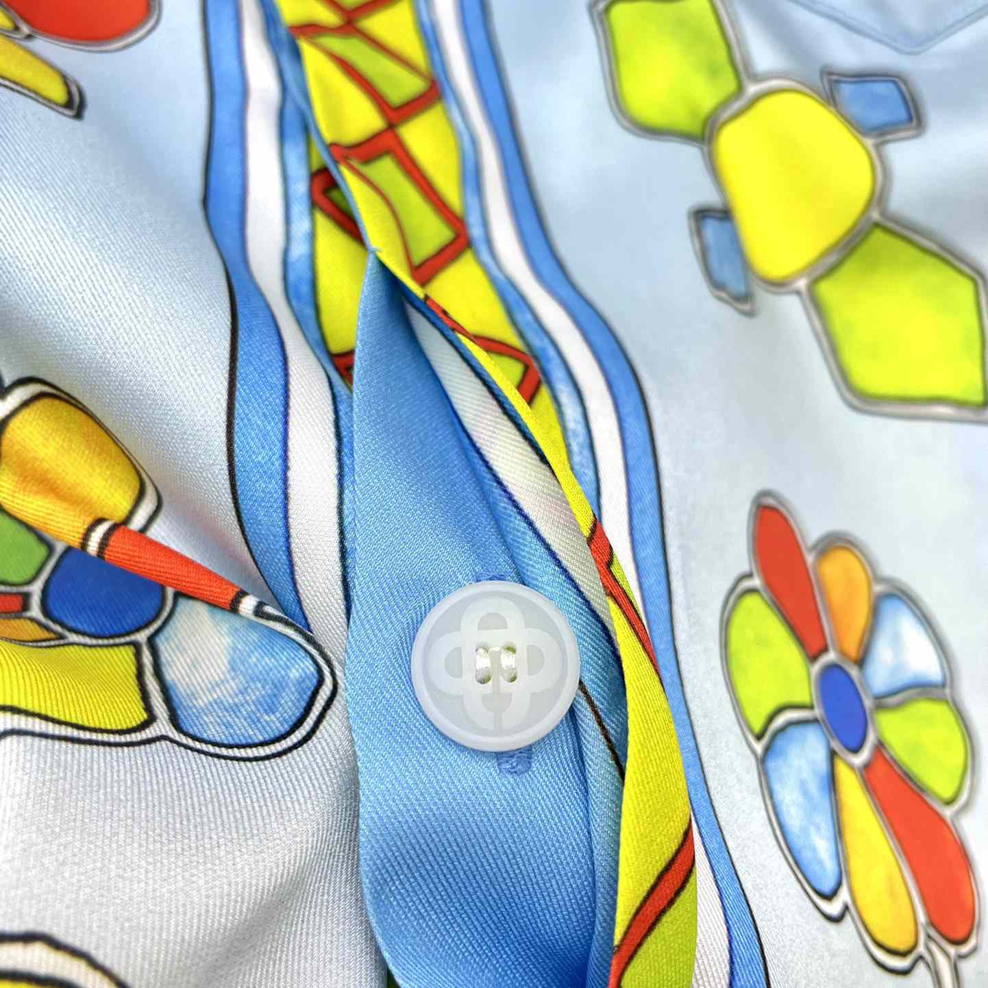 Casablanca Cuban Collar Short-Sleeve Shirt 'Yoruba Flowers'   CA3486 - DopestKickz