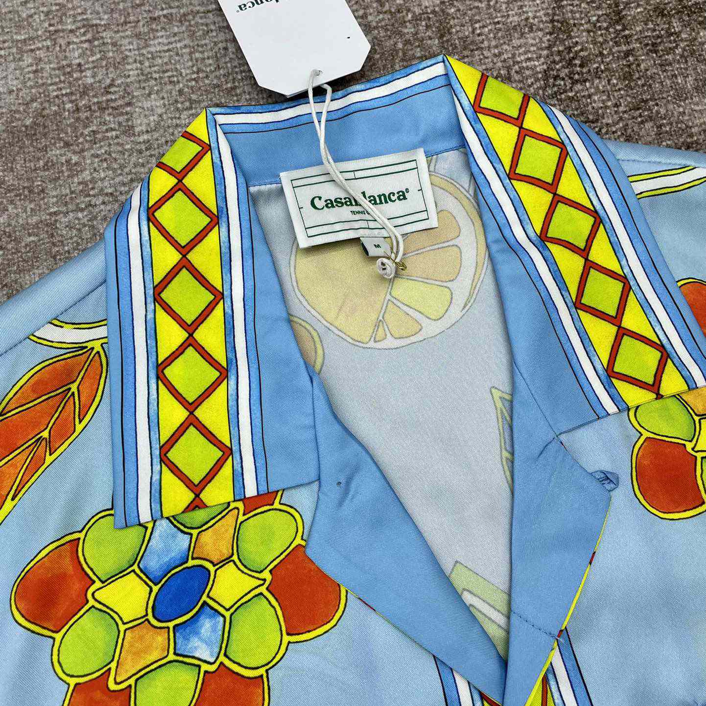 Casablanca Cuban Collar Short-Sleeve Shirt 'Yoruba Flowers'   CA3486 - DopestKickz