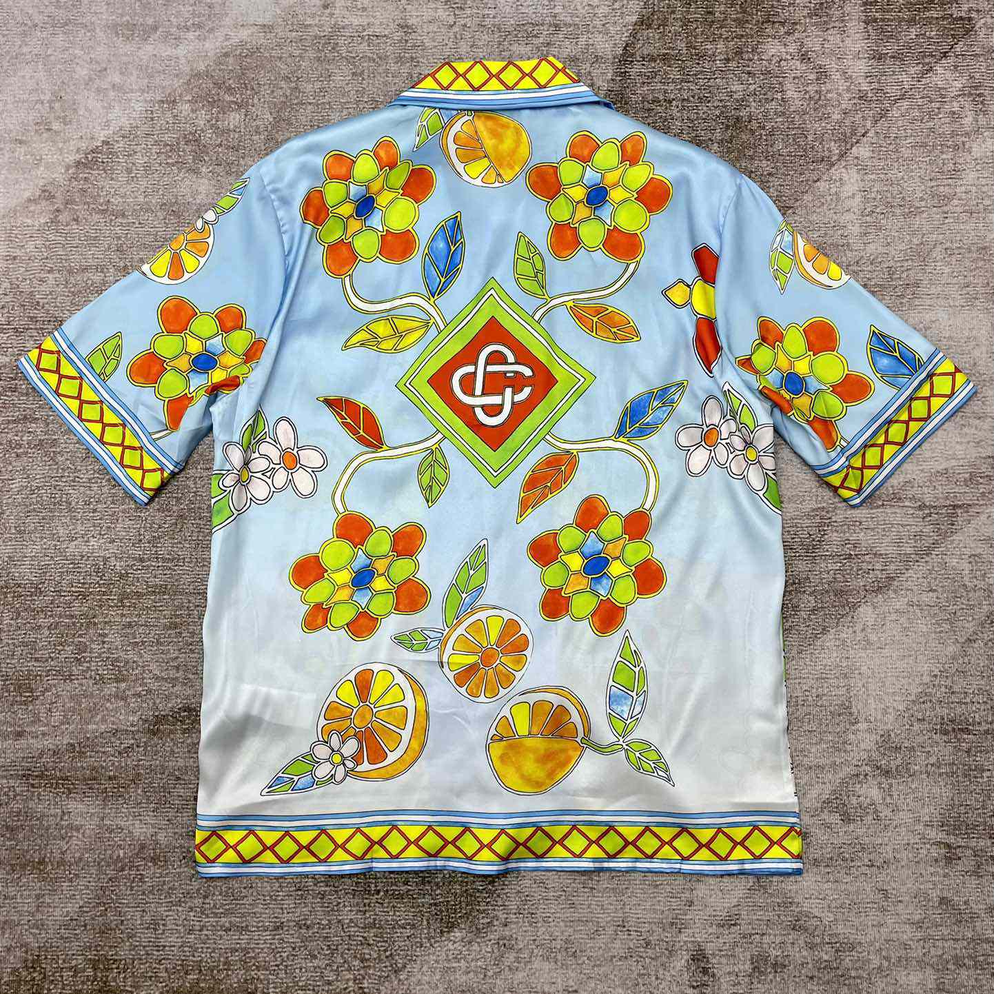 Casablanca Cuban Collar Short-Sleeve Shirt 'Yoruba Flowers'   CA3486 - DopestKickz