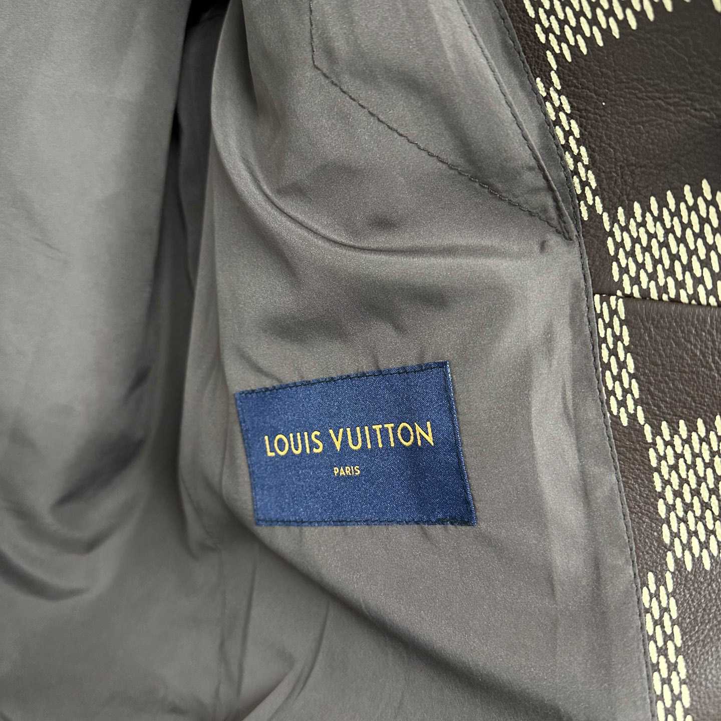 Louis Vuitton Damier Leather Harrington Jacket   1AFIMC - DopestKickz