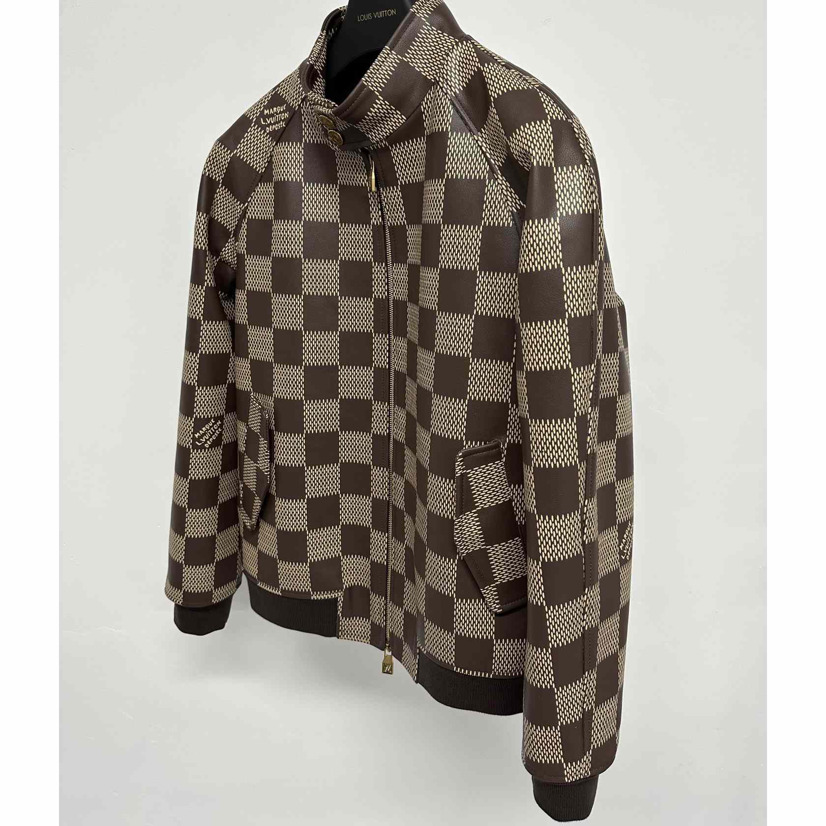 Louis Vuitton Damier Leather Harrington Jacket   1AFIMC - DopestKickz