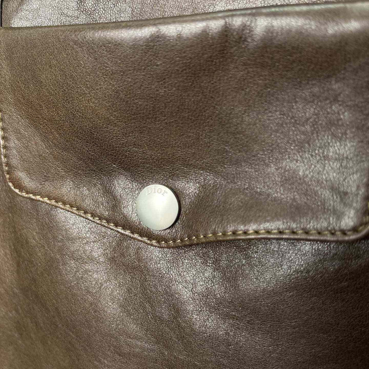 Dior Zipped Jacket Brown Napa Calfskin - DopestKickz