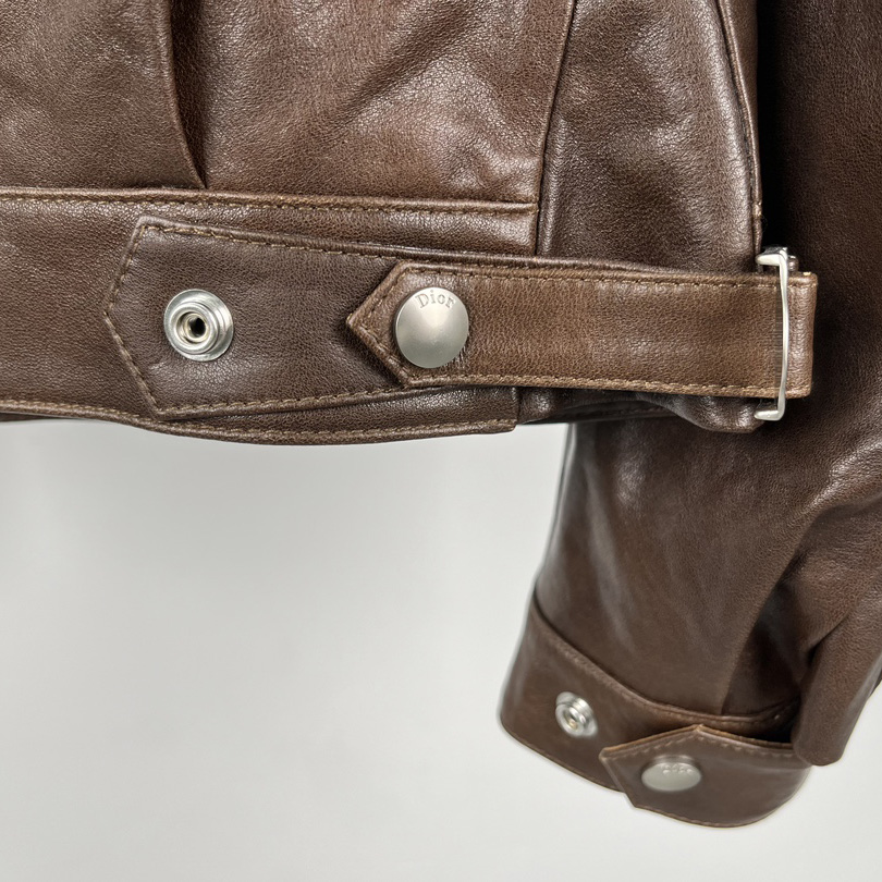 Dior Zipped Jacket Brown Napa Calfskin - DopestKickz