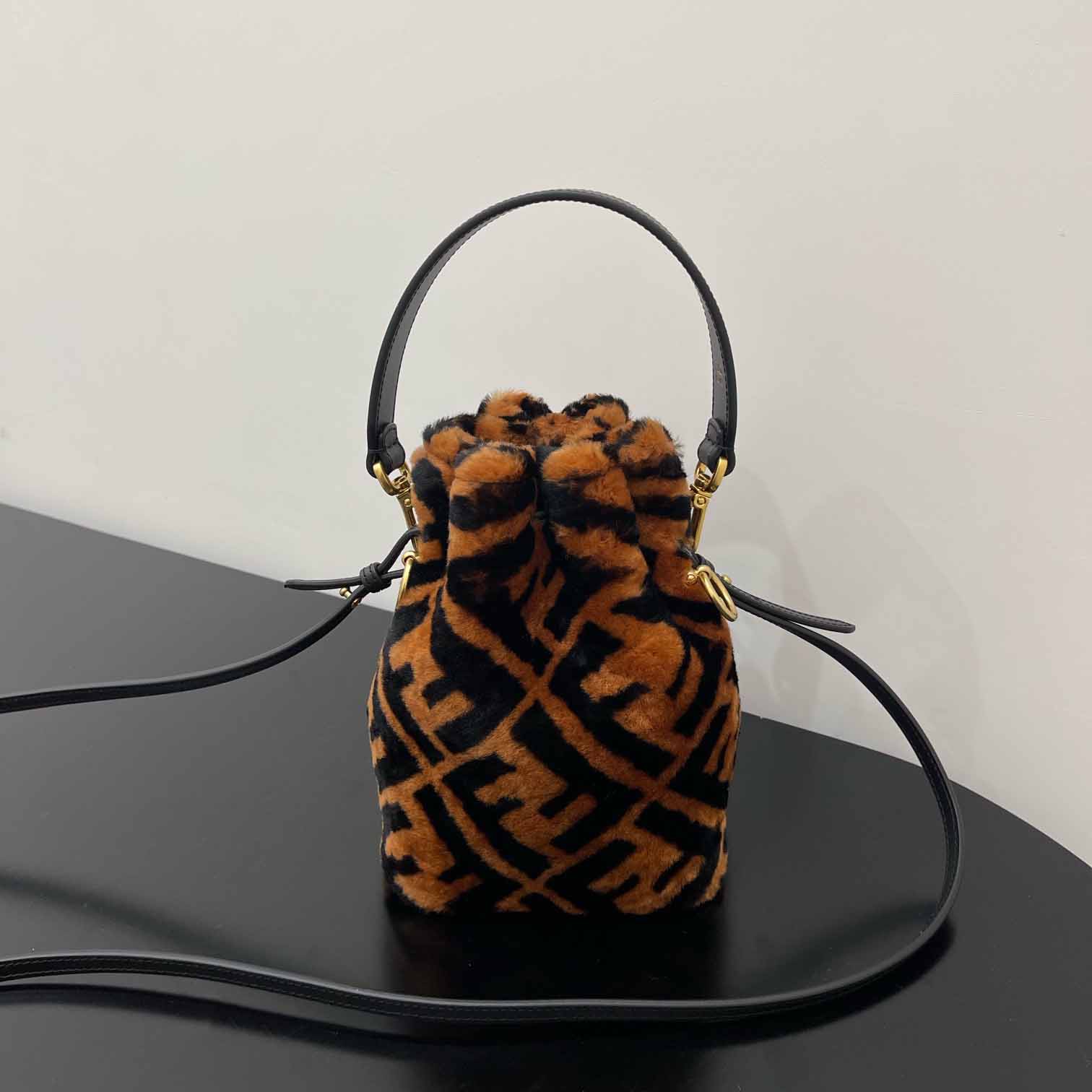 Fendi Mon Tresor Mini-bag in brown sheepskin - DopestKickz