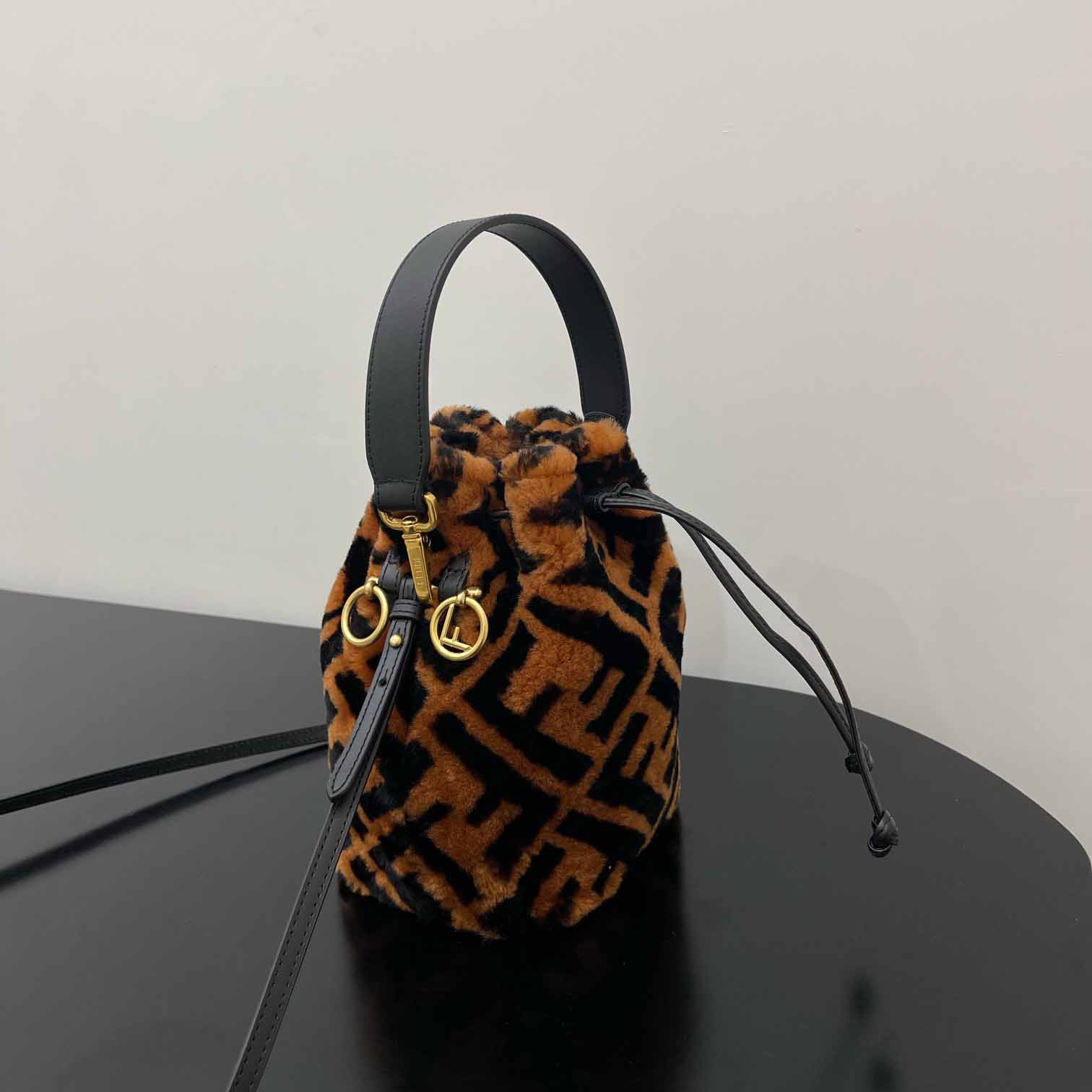 Fendi Mon Tresor Mini-bag in brown sheepskin - DopestKickz
