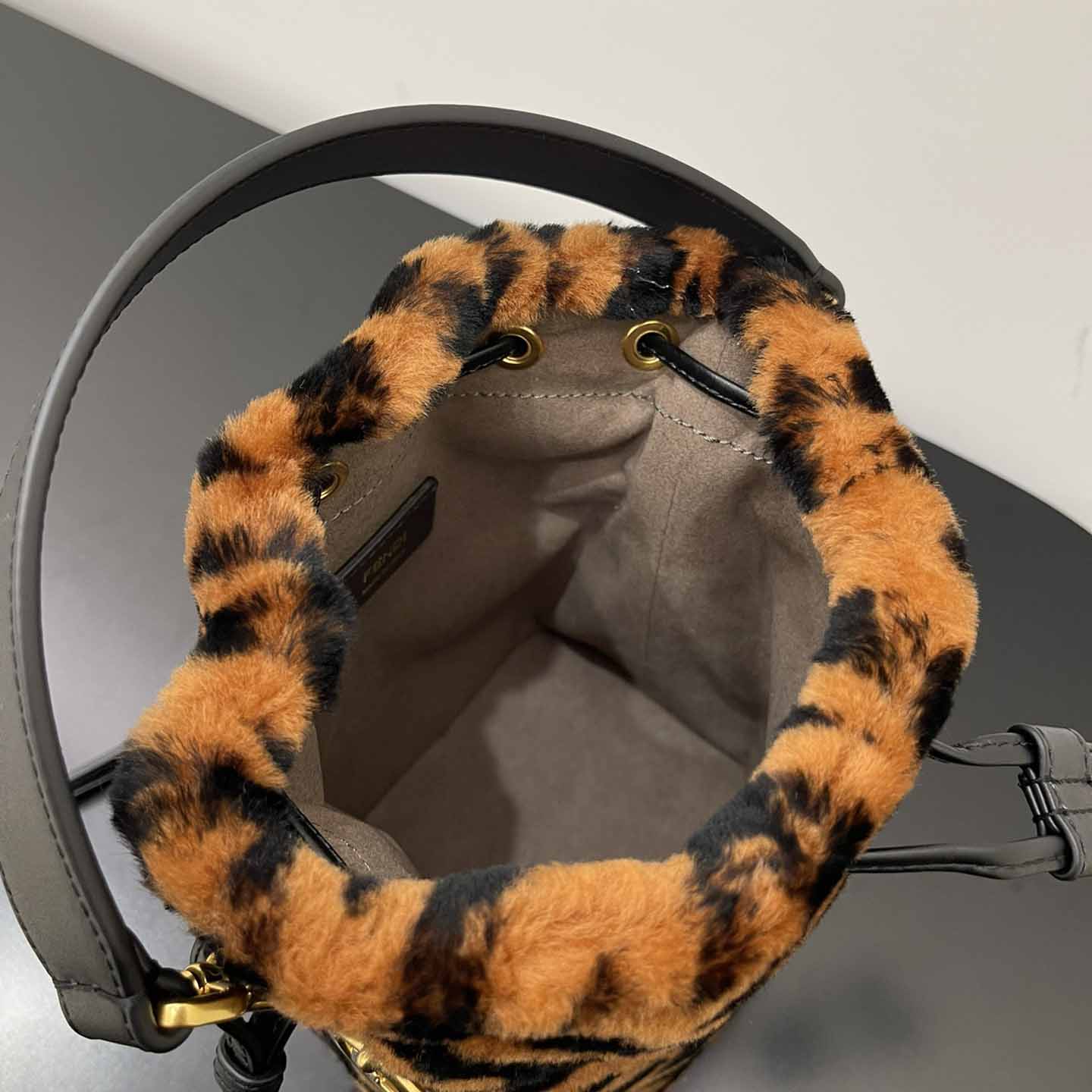 Fendi Mon Tresor Mini-bag in brown sheepskin - DopestKickz