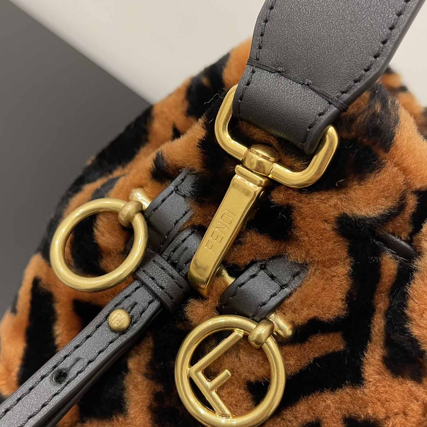 Fendi Mon Tresor Mini-bag in brown sheepskin - DopestKickz