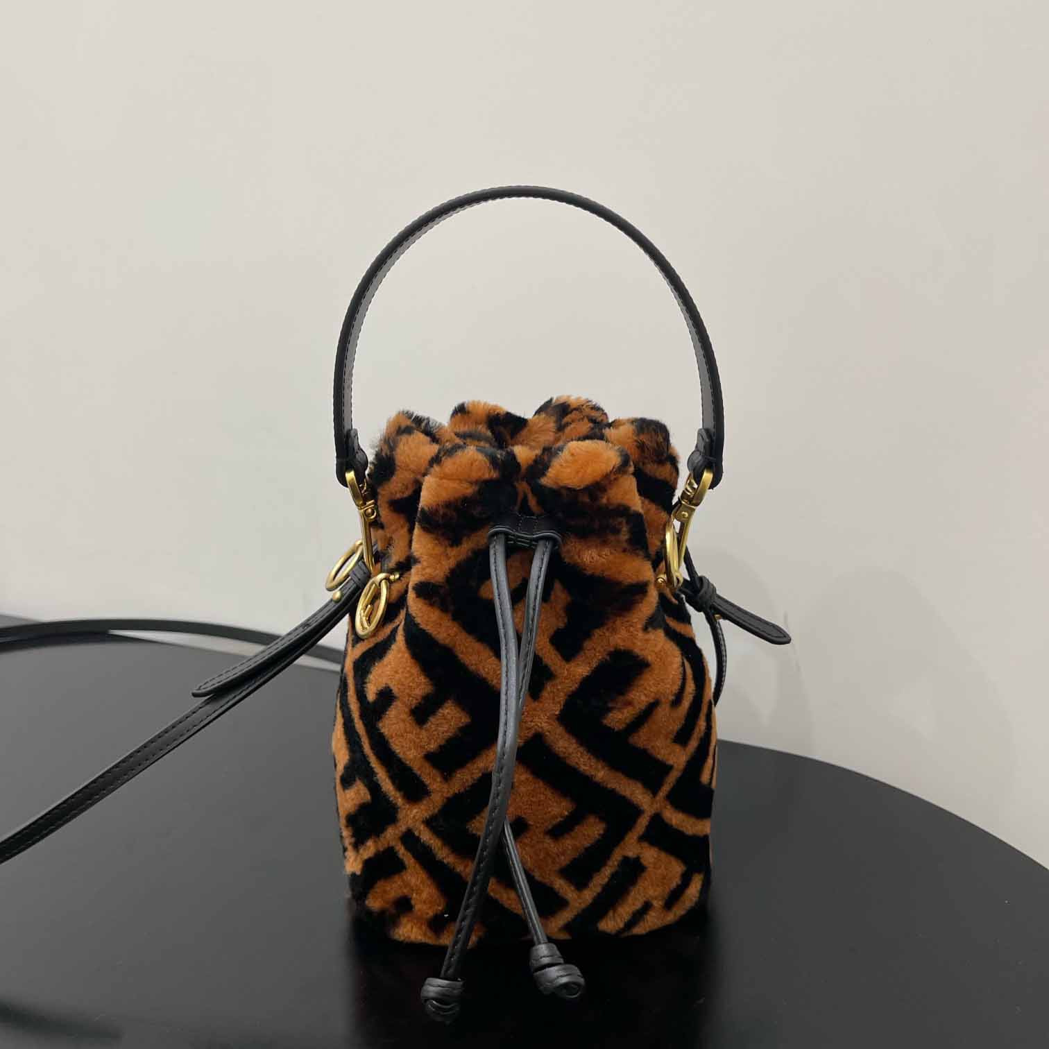 Fendi Mon Tresor Mini-bag in brown sheepskin - DopestKickz