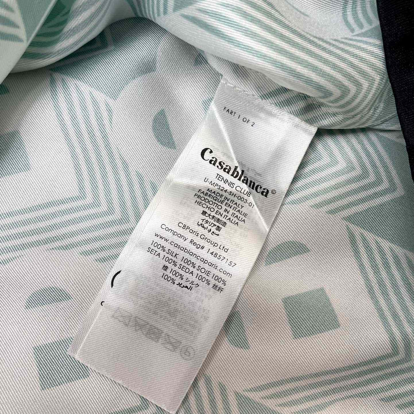 Casablanca Cuban Collar Short-Sleeve Shirt 'Heart Monogram Sport'   CA3482 - DopestKickz