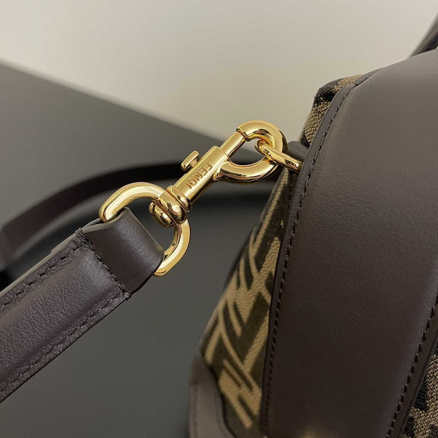 Fendi Boston 365 Brown FF jacquard fabric bag - DopestKickz