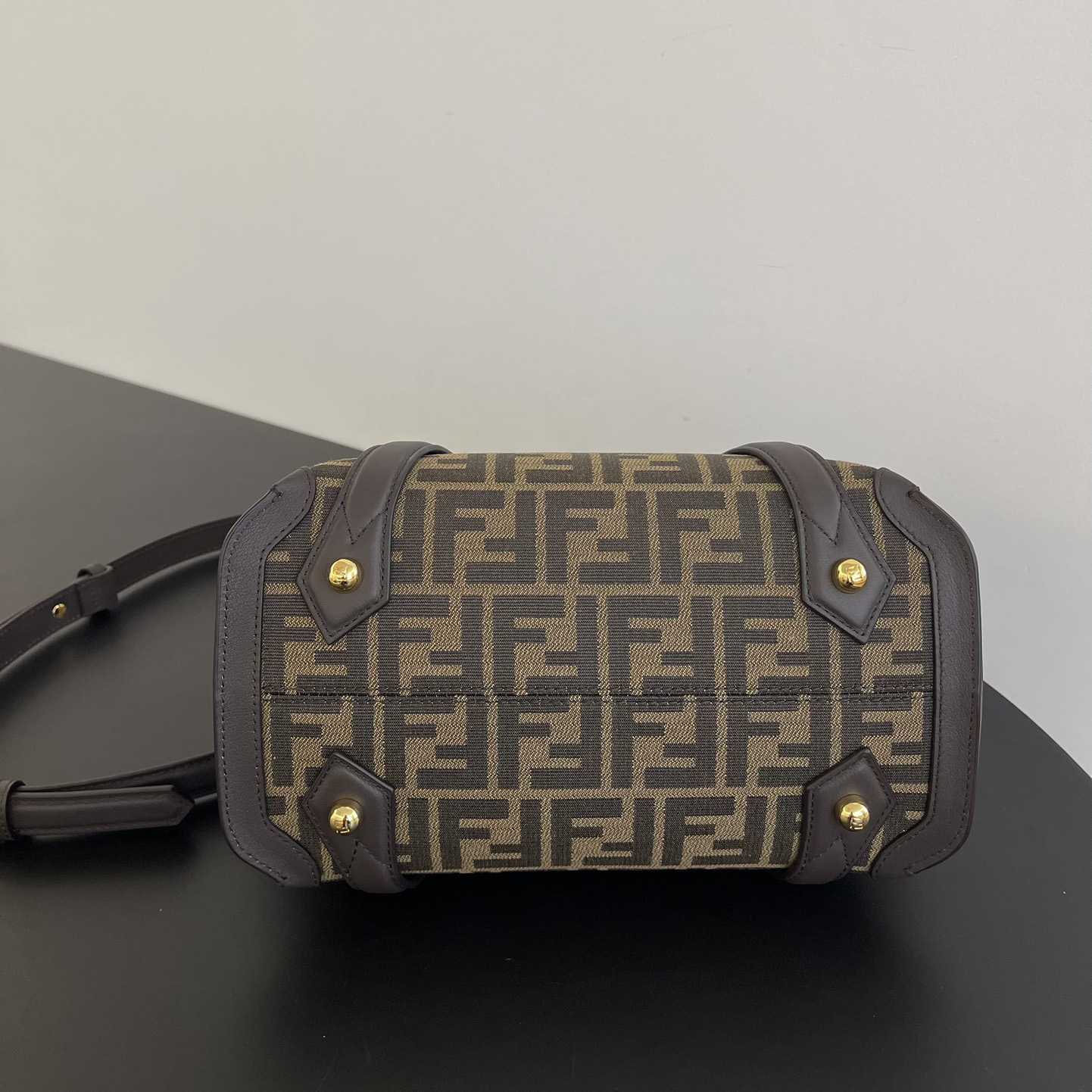 Fendi Boston 365 Brown FF jacquard fabric bag - DopestKickz