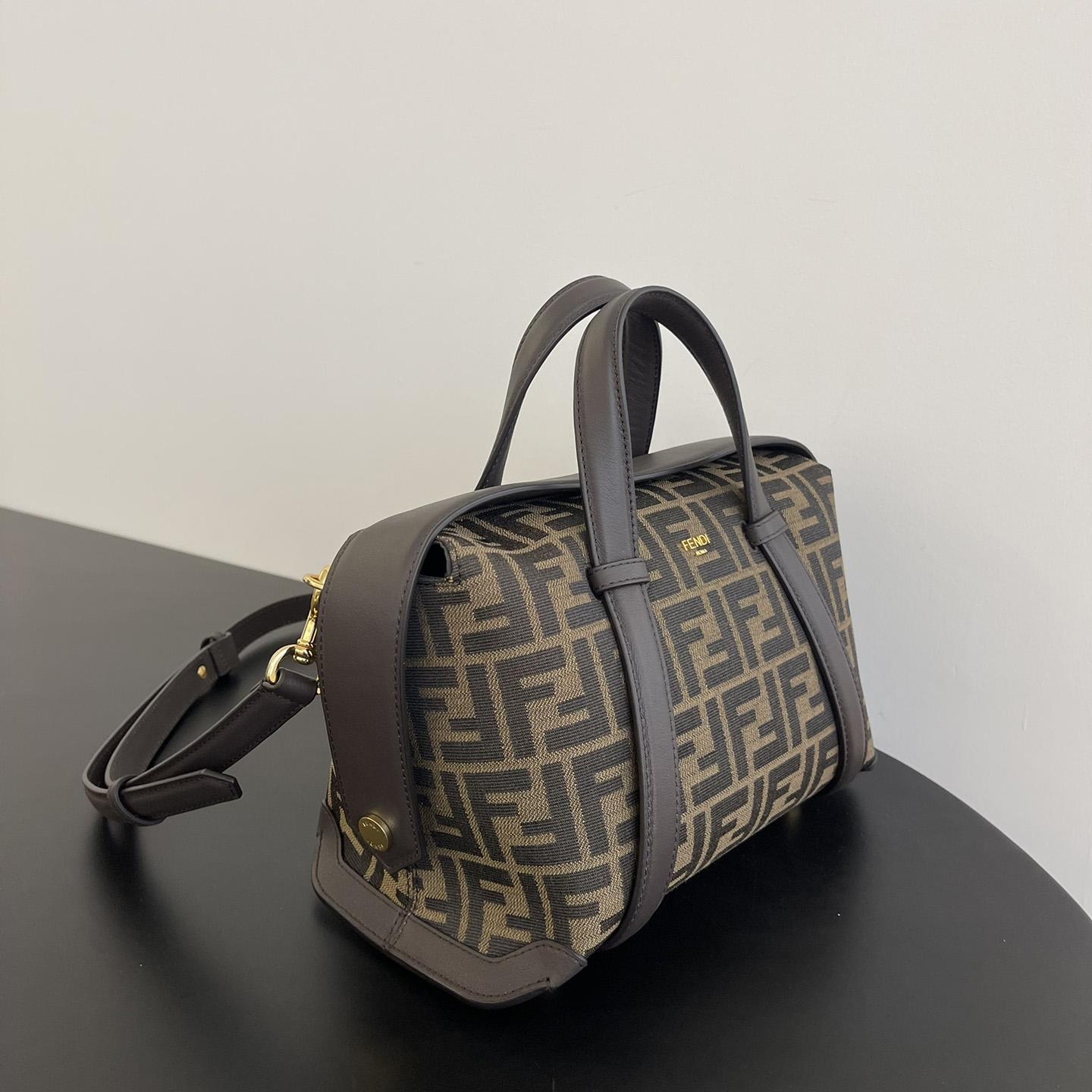 Fendi Boston 365 Brown FF jacquard fabric bag - DopestKickz