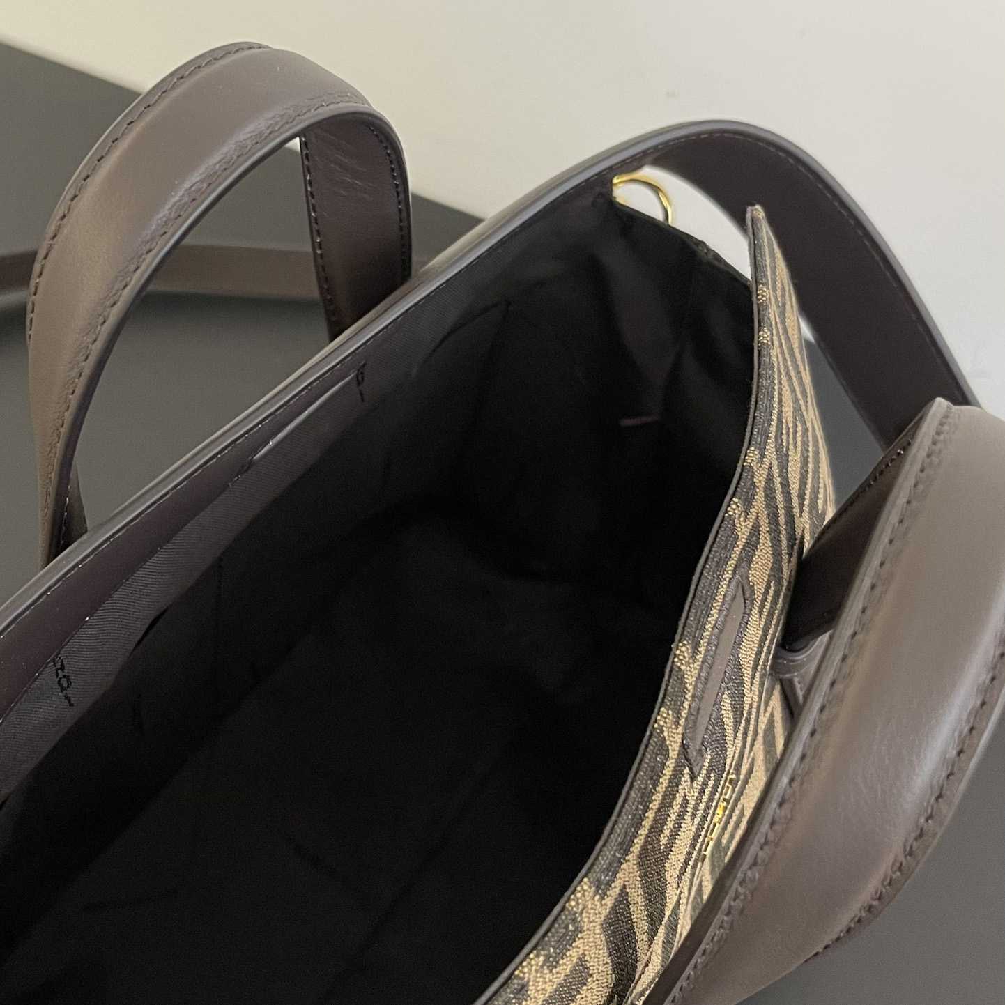 Fendi Boston 365 Brown FF jacquard fabric bag - DopestKickz