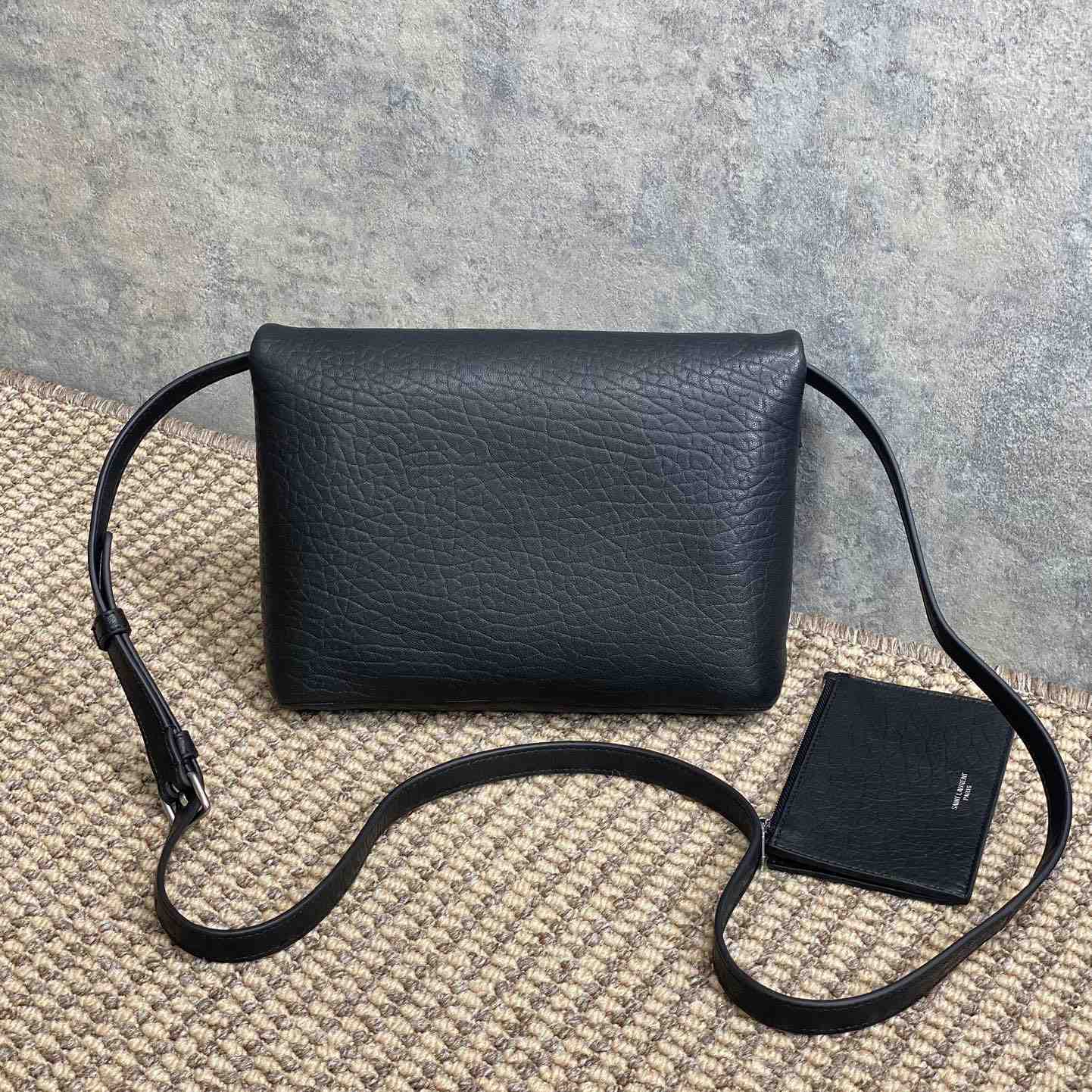 Saint Laurent Cassandre Envelope Messenger In Lambskin - DopestKickz