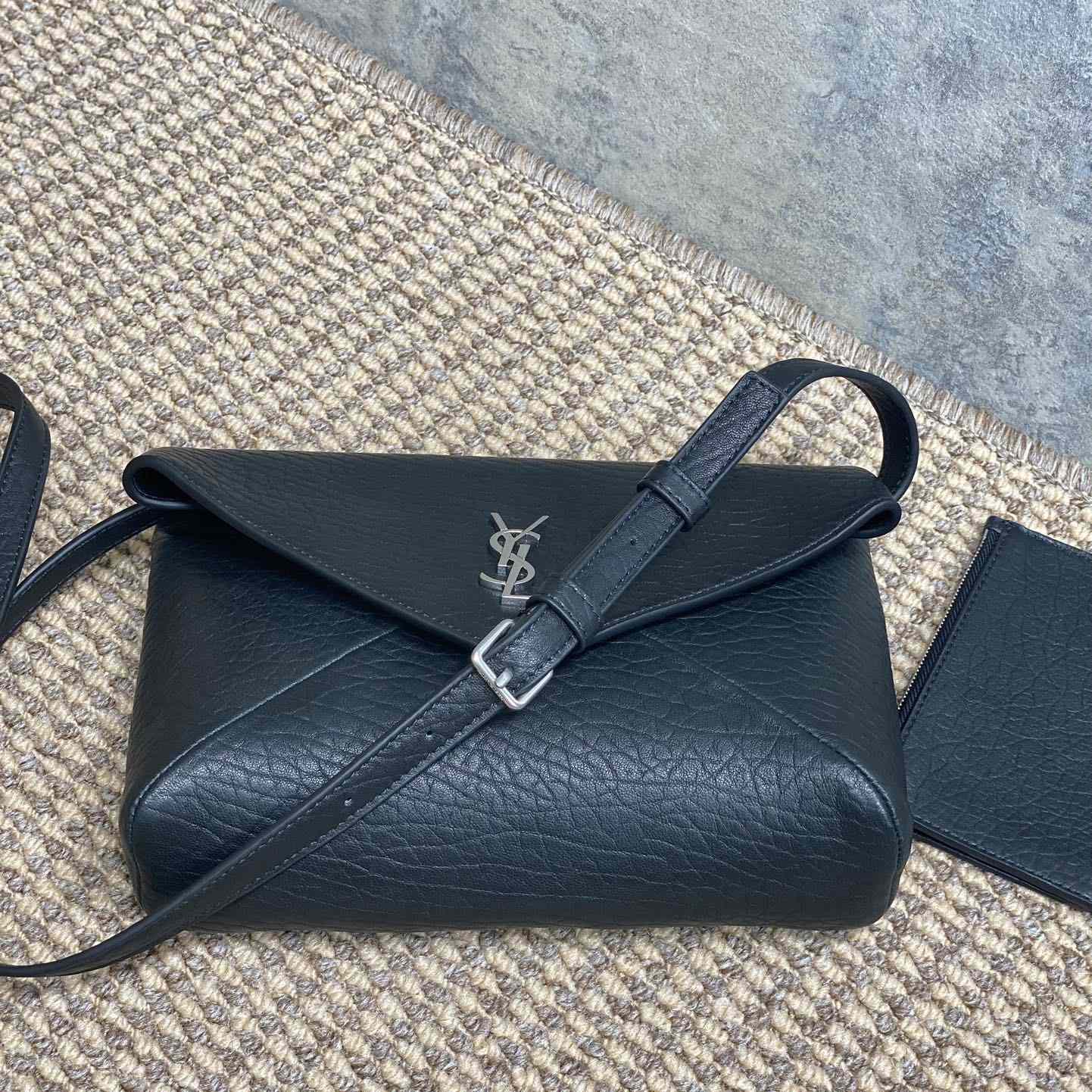 Saint Laurent Cassandre Envelope Messenger In Lambskin - DopestKickz