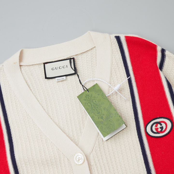 Gucci Knit Cotton Cardigan With Patch - DopestKickz