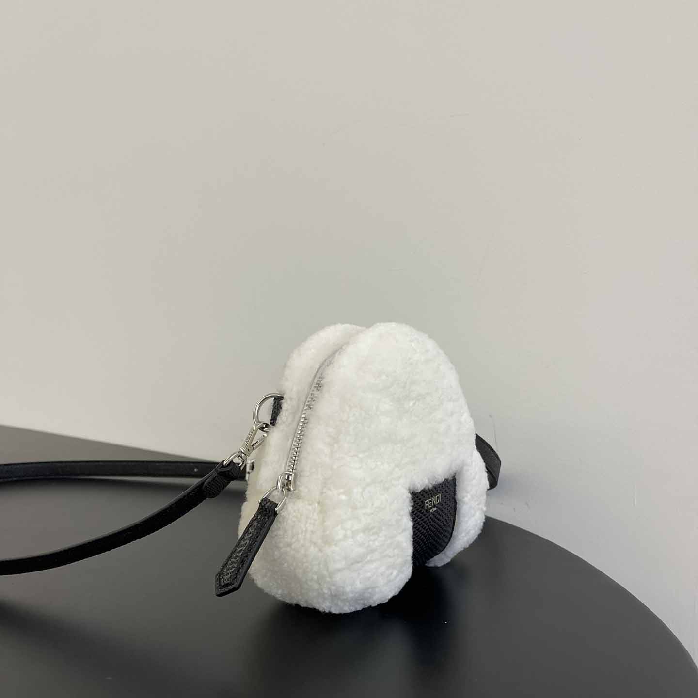 Fendi Natural Charm Logo Lettering Crossbody Bag - DopestKickz