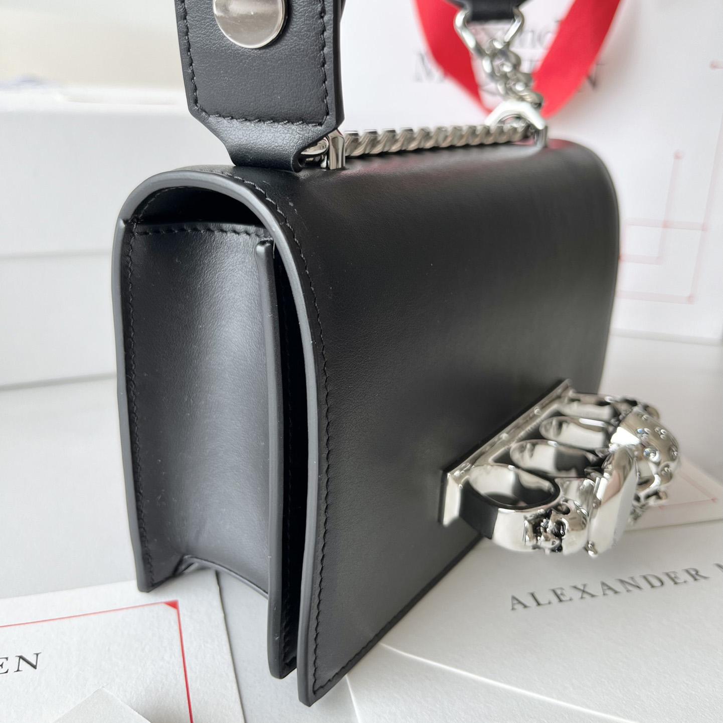 Alexander McQueen The Biker Mini Jewelled Satchel 'Black' (18*12*6cm) - DopestKickz