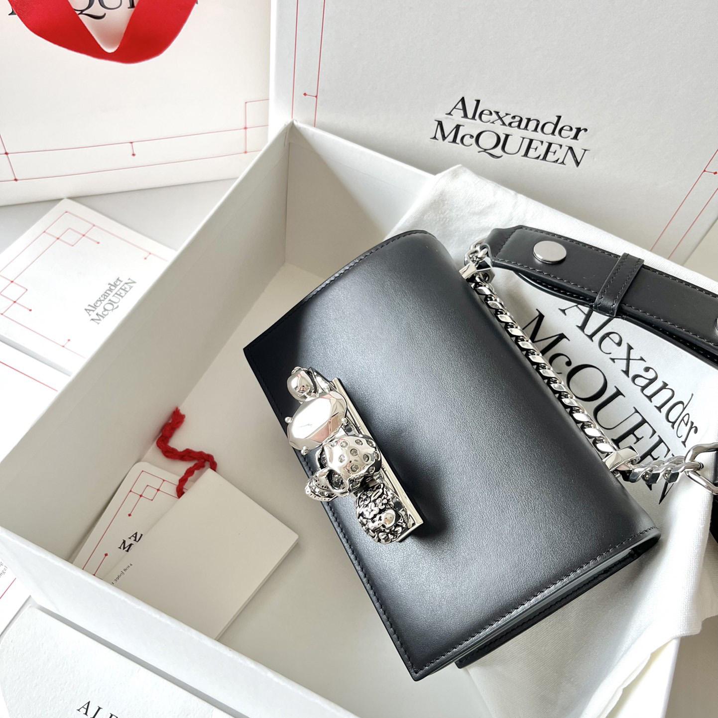 Alexander McQueen The Biker Mini Jewelled Satchel 'Black' (18*12*6cm) - DopestKickz