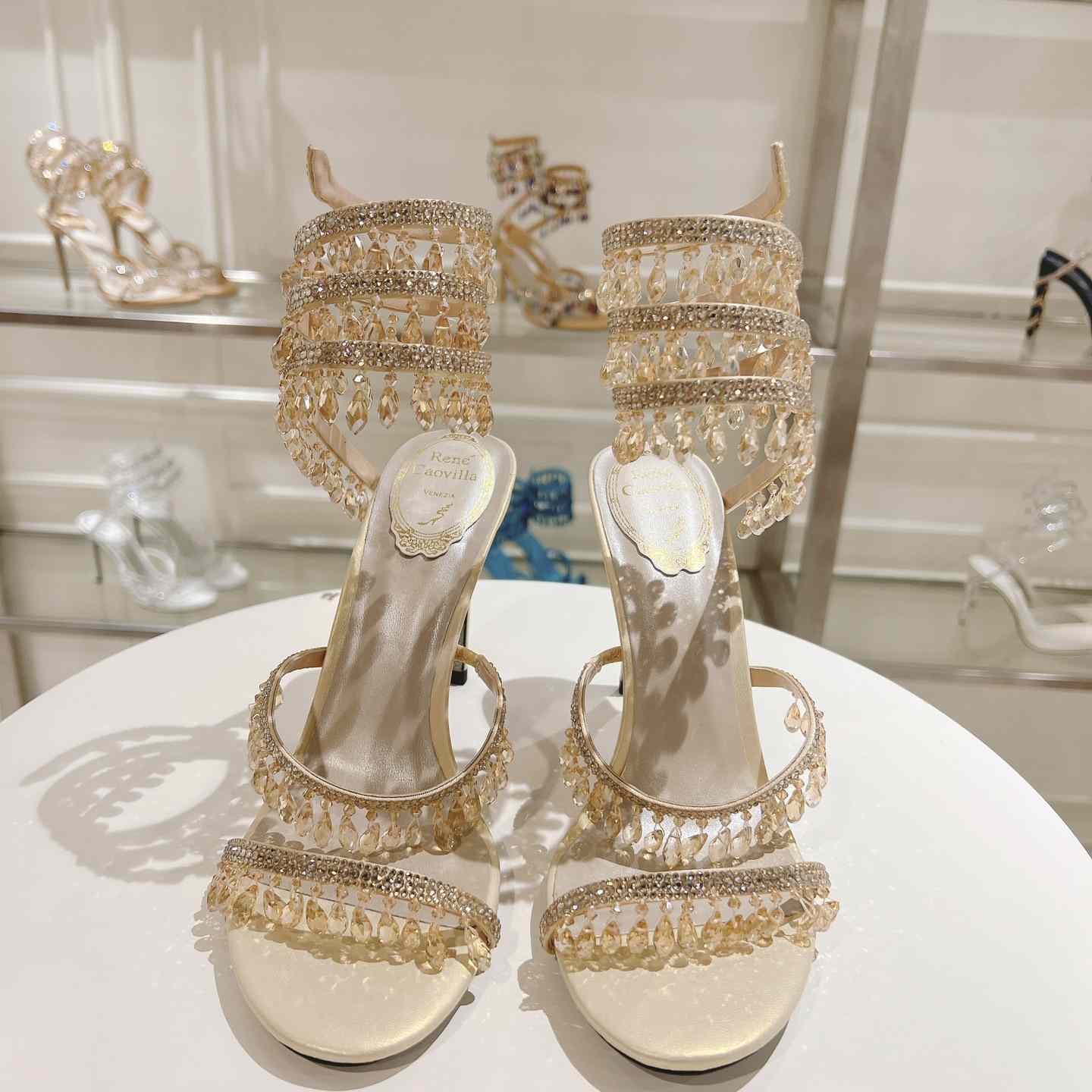 Rene Caovilla Natural Chandelier Sandals - DopestKickz