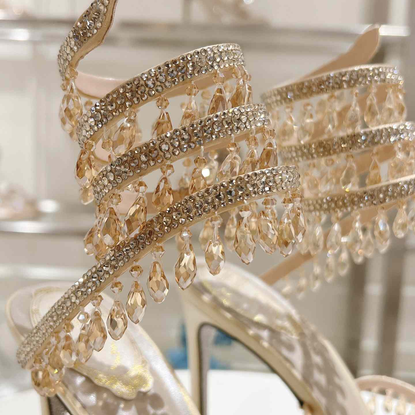 Rene Caovilla Natural Chandelier Sandals - DopestKickz
