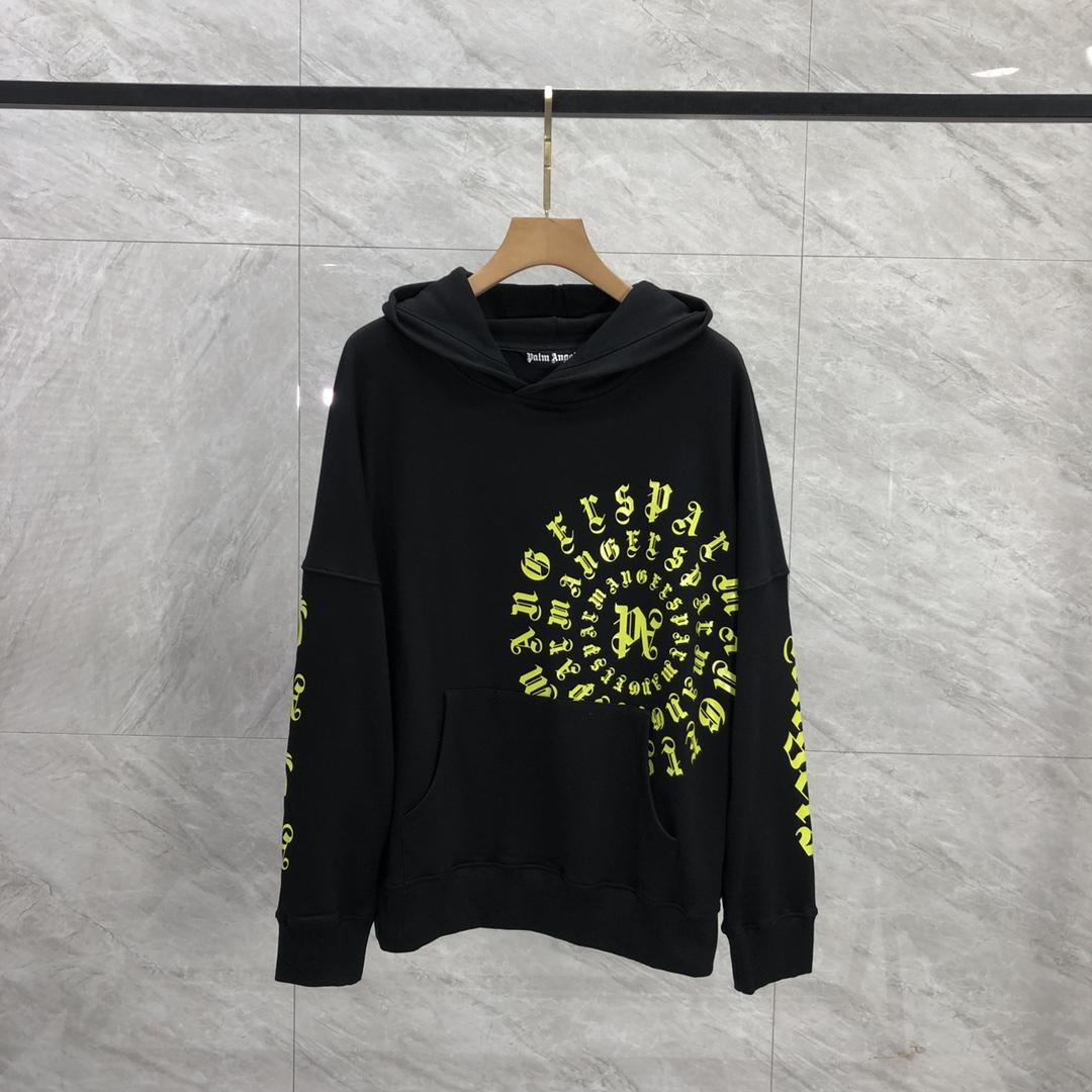 Palm Angels Black Vertigo Hoodie - DopestKickz