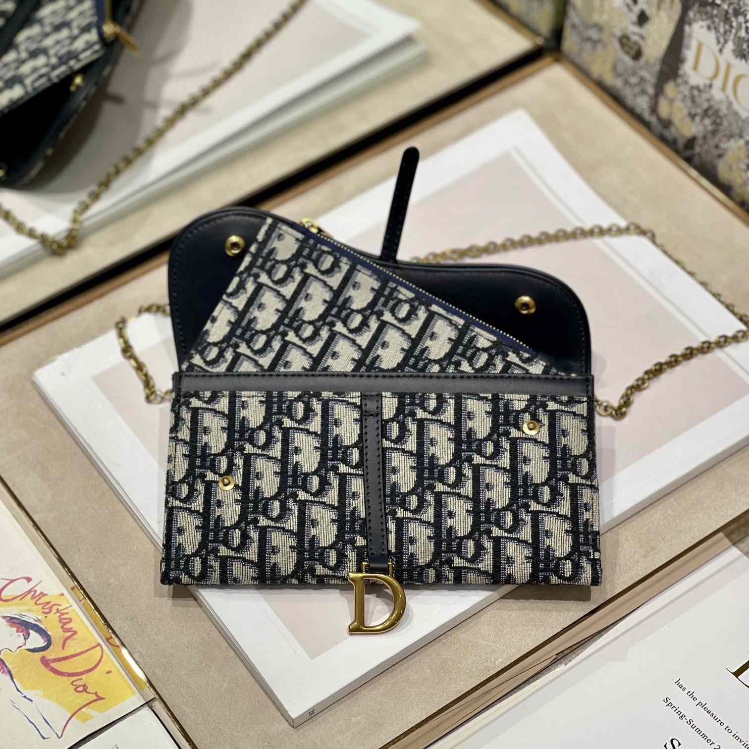 Dior Saddle Pouch With Chain - DopestKickz