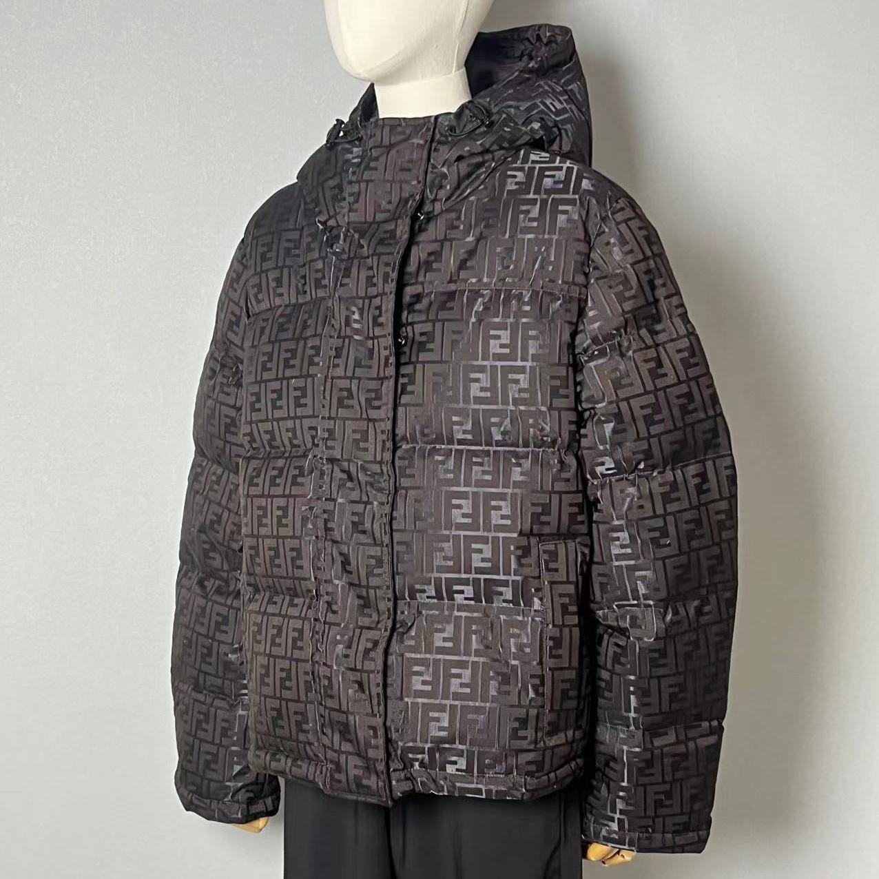 Fendi Brown Tech Fabric Down Jacket - DopestKickz