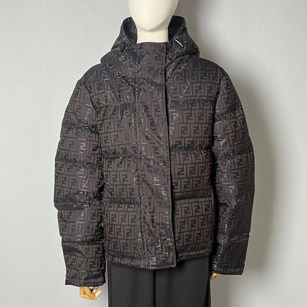 Fendi Brown Tech Fabric Down Jacket - DopestKickz