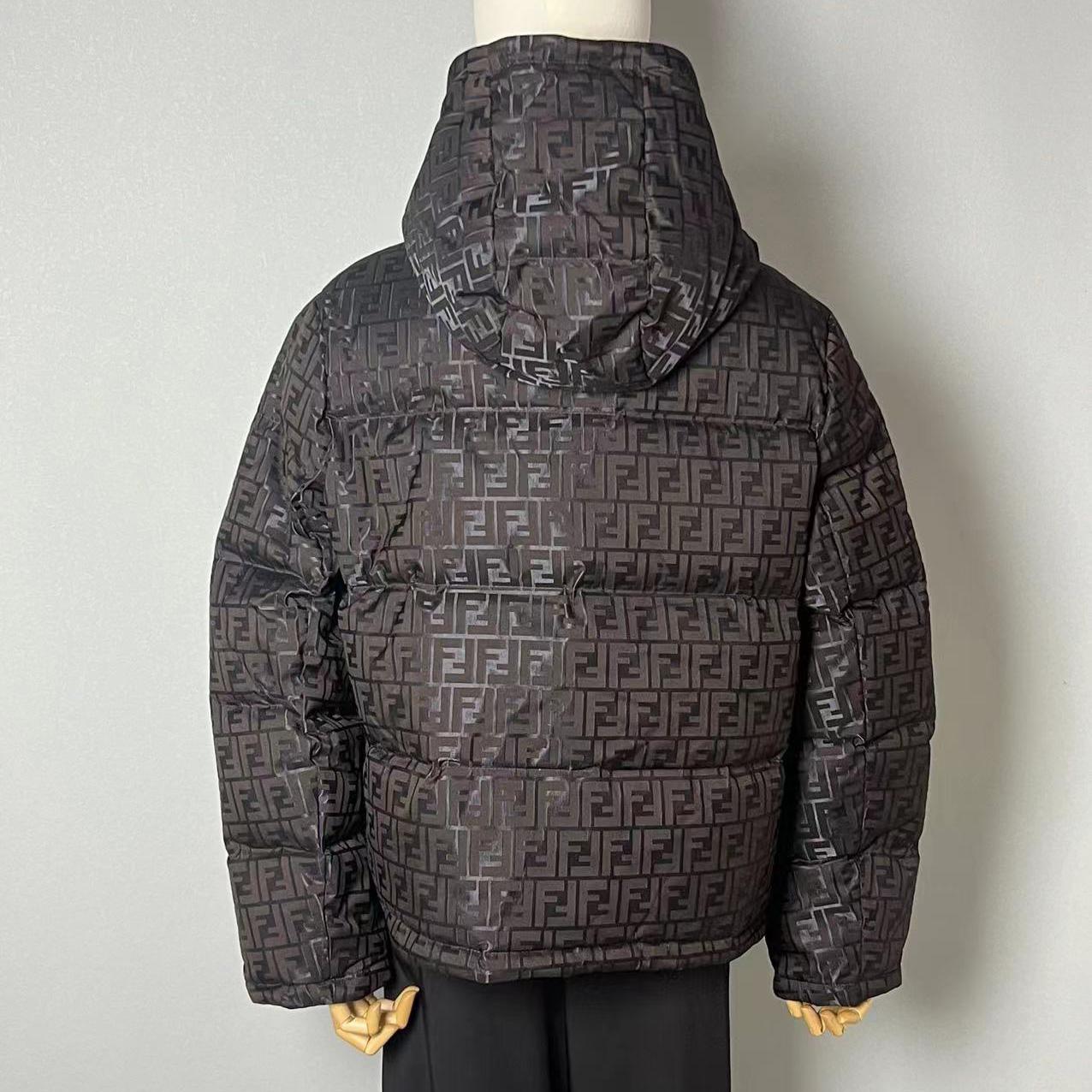 Fendi Brown Tech Fabric Down Jacket - DopestKickz