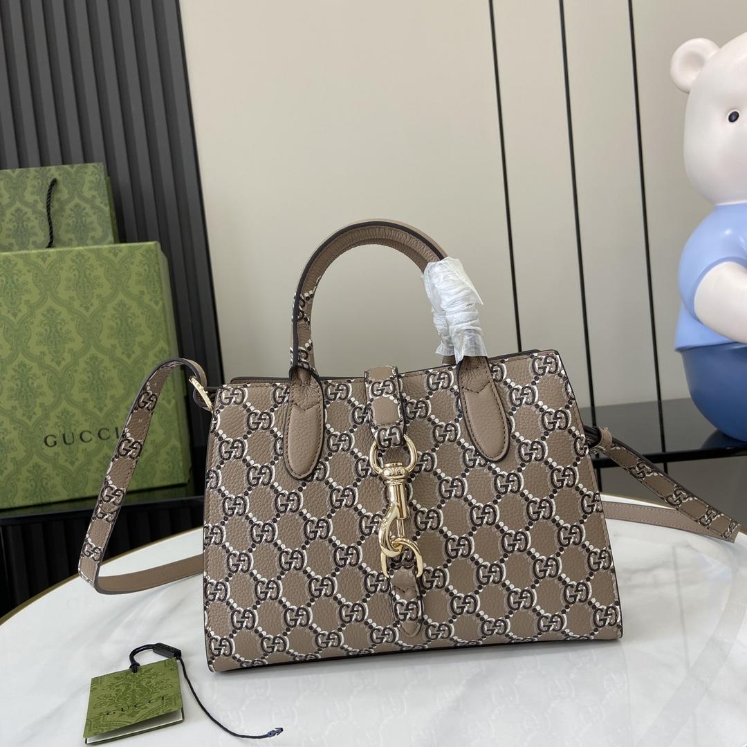 Gucci Small Tote Bag With GG Shadow  - DopestKickz