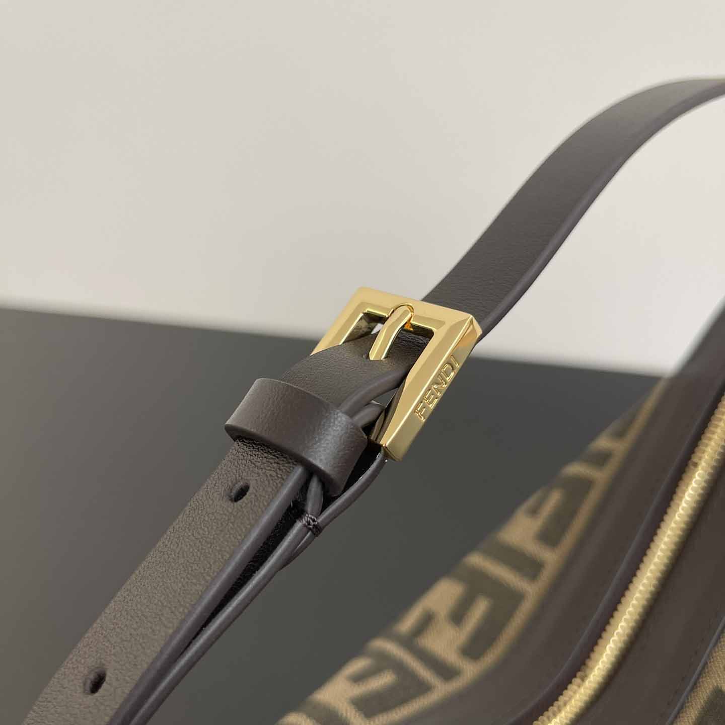 Fendi Simply Fendi Mini Brown FF Jacquard Fabric Mini Bag - DopestKickz